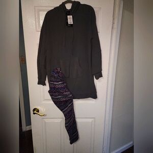 Women's Cuddl Duds® Fleece Hooded Tunic Pajama Top and Pajama Leggings Sleep Set